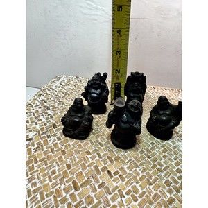 Vintage Miniature Buddah Statues-Set Of 5